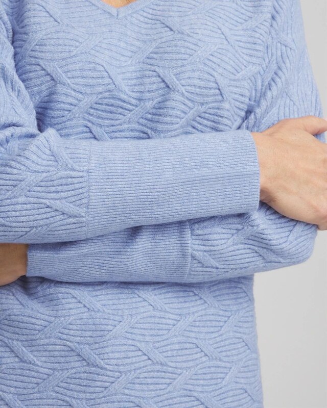 V-Neck Cable-knit Pullover Sweater - image 4